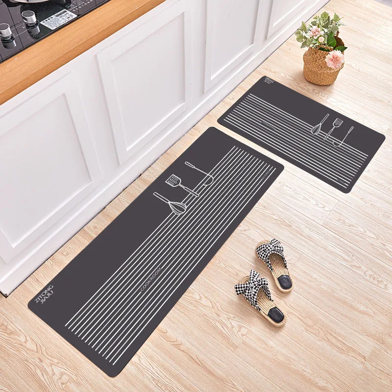 Obelix Fashion Simple Nordic Style Kitchen Mat Waterproof Oilproof Floor Carpet House Hold Rug Long Door Mat Modern Home Decor