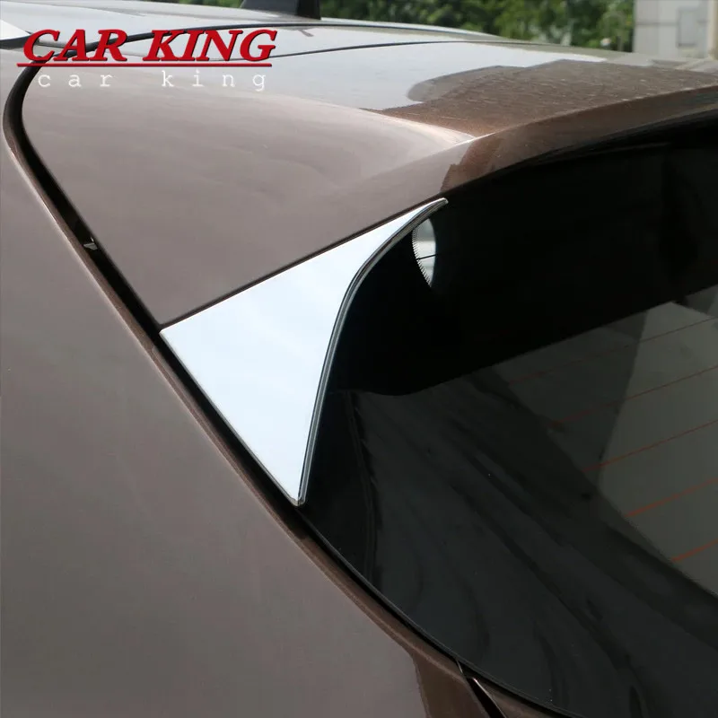 

For Kia Sportage 4 2016 2017 2018 2019 2020 Chrome Rear Window Spoiler Side Wing Triangle Cover Trim Molding Garnish Accessories