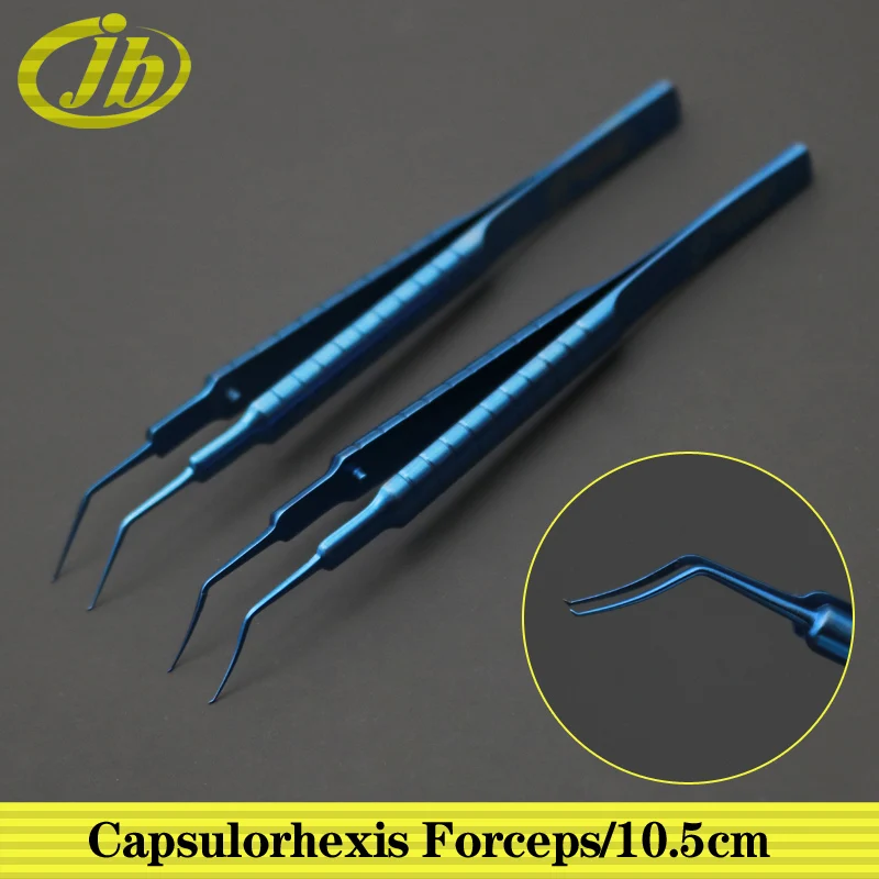 

Capsulorhexis Forceps angle 10.5cm titanium alloy ophthalmic instruments arc tissue forceps medical surgical