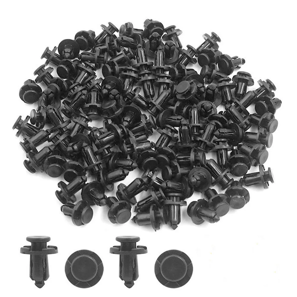 10mm Clips Plastic Push Type Rivet Retainer Fastener for Honda Black Car clips