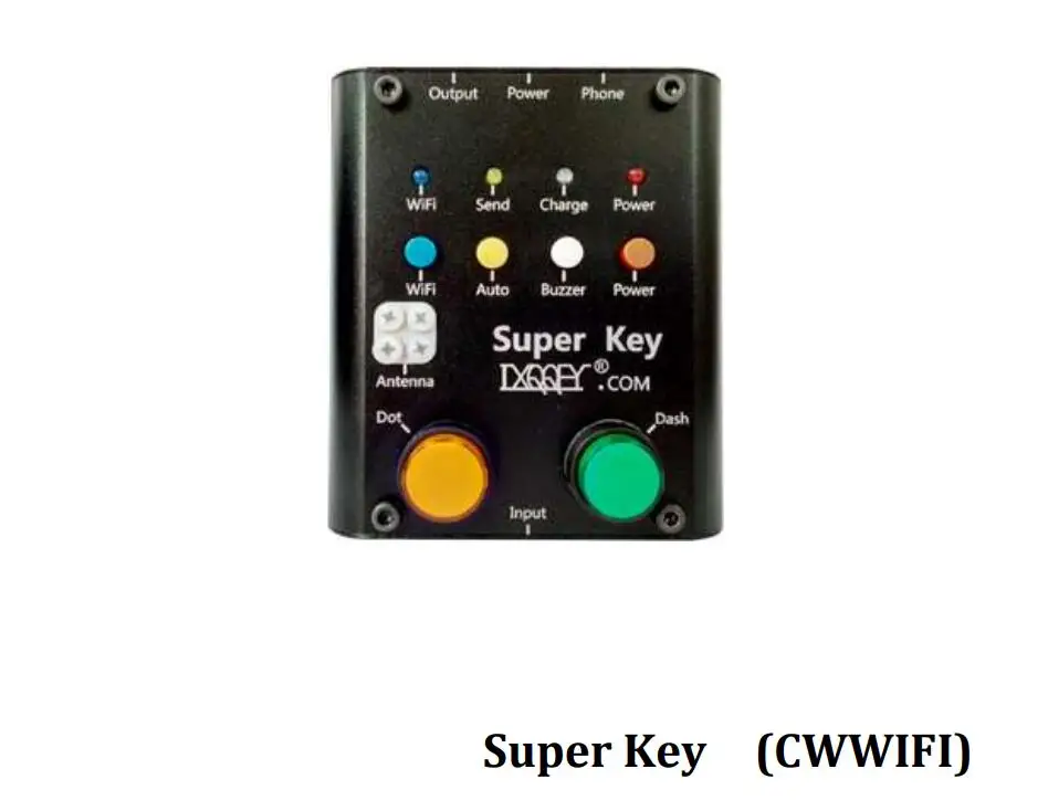 “CWWIFI” Super Key IWIFI CW Morse code Morse practice, automatic telegraph sending, automatic key  + power supply