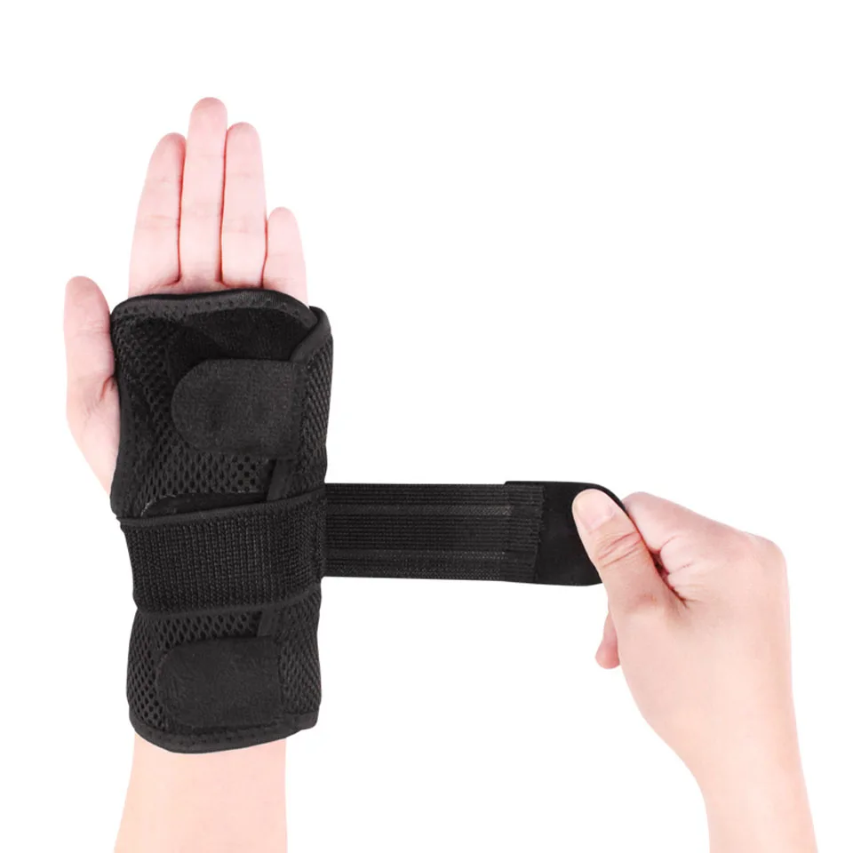 Breathable Wrist Brace Sprain Fracture Fixation Case Cover Support Steel Plate Inside