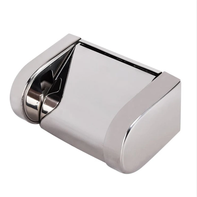 Newly Modern Style Bathroom Toilet Paper Holder Stainless Steel Tissue Holder Rack Chrome Polished Waterproof Box Wall-mounted