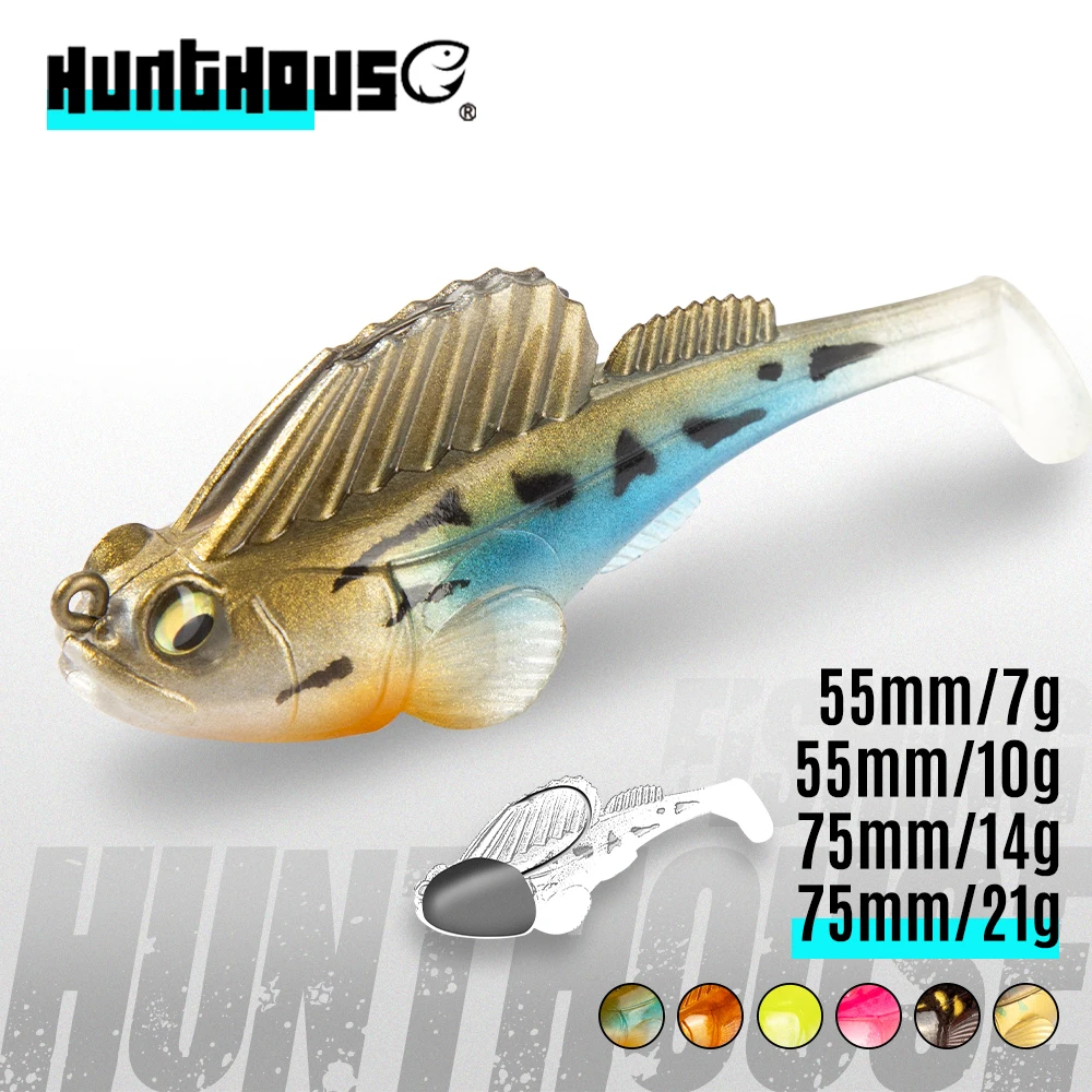 Hunthouse Paddle Tail Swimbait soft lure megabassfish for fishing pike perch lure Dark Sleeper leurre Swimbaits