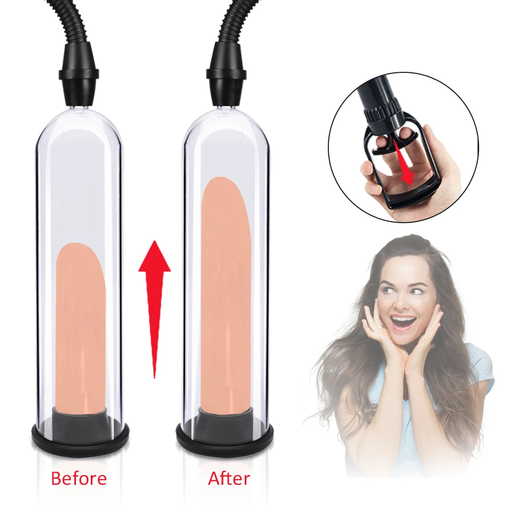 Male Masturbator Enlarge Penis Pump Vacuum Increase Penis Cock Dick Erection Male Massager Pump Sex toys for Men Erotic products