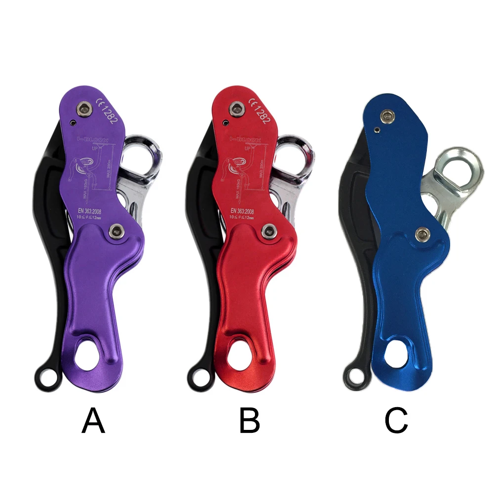 Rope Rappelling Gear Paracord Descender Equipment Downhill Device Purple