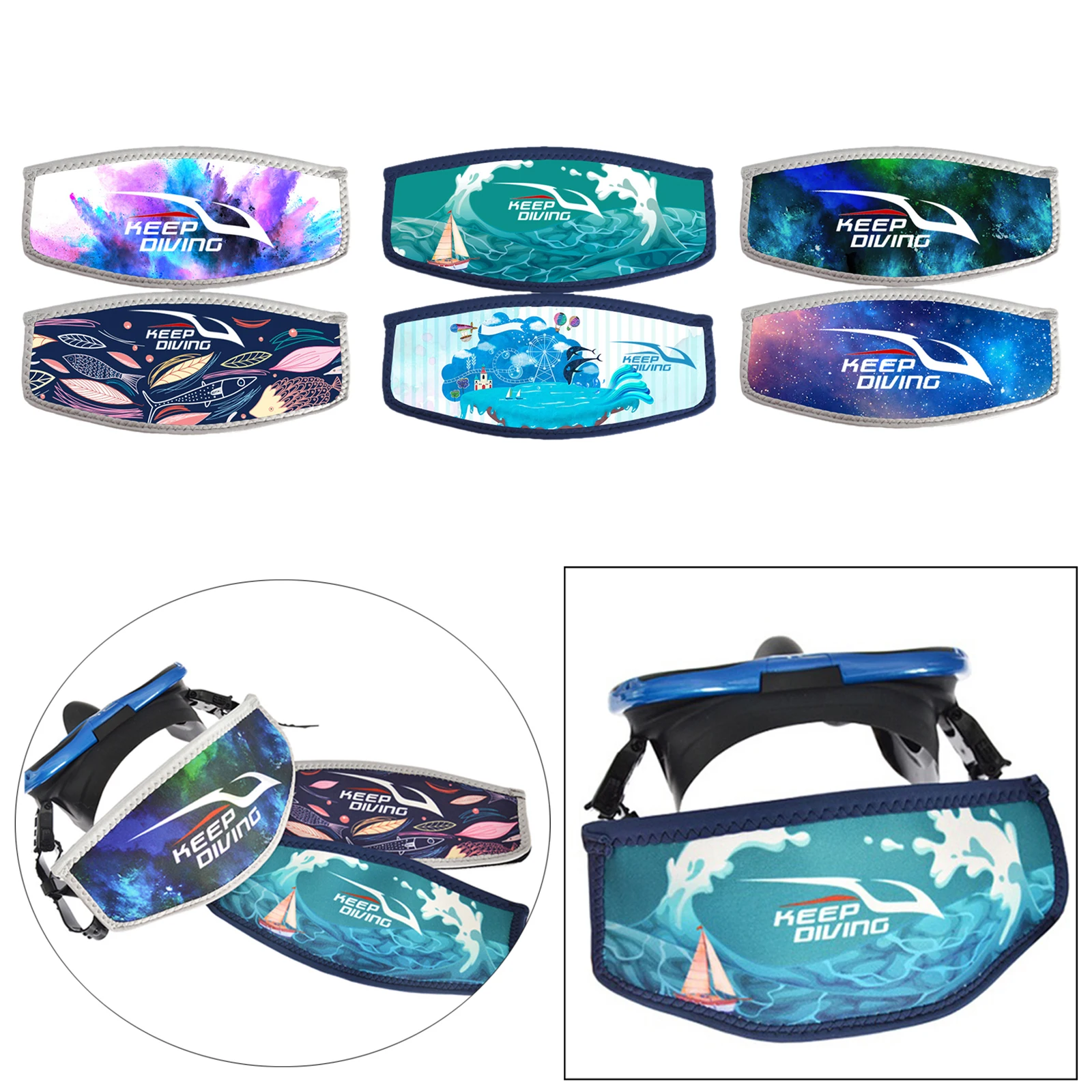 Diving Strap Cover Mask Straps for Back of Head Mask Slap Straps Protect Long Hair Band Snorkeling Scuba Gear Accessories