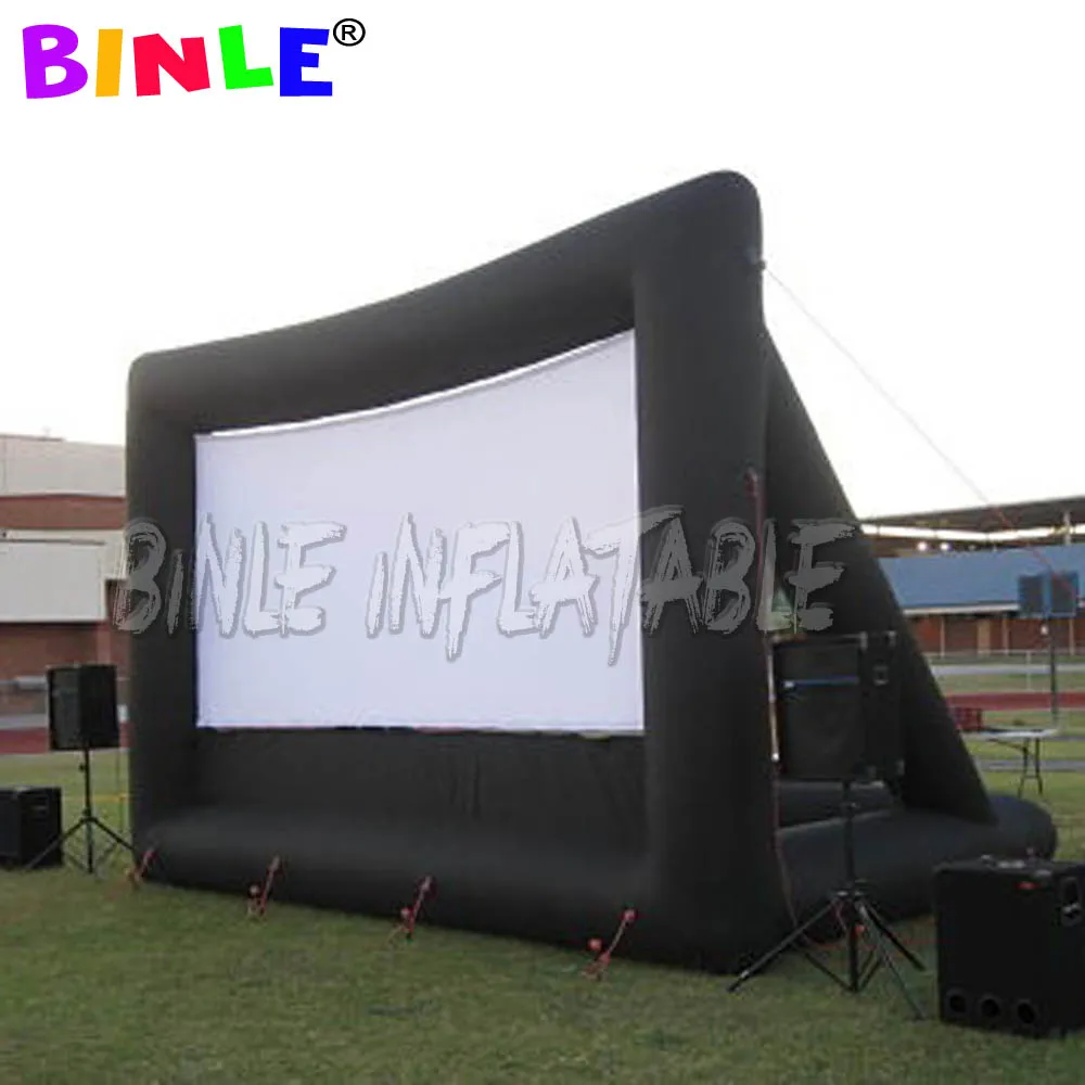 

Ultimate 16:9 giant inflatable movie screen,outdoor Inflatable movie theater,inflatable projector screen with blower for sale