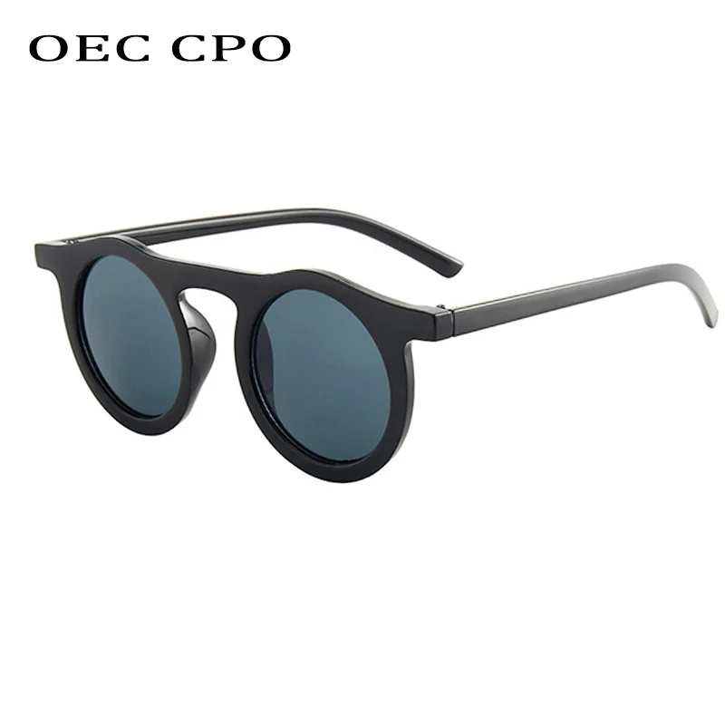 OEC CPO klasyczne okrągłe okulary przeciwsłoneczne mężczyźni kobiety moda mała ramka okulary przeciwsłoneczne damskie plastikowe okulary okulary unisex UV400 O626 — zdjęcie 3