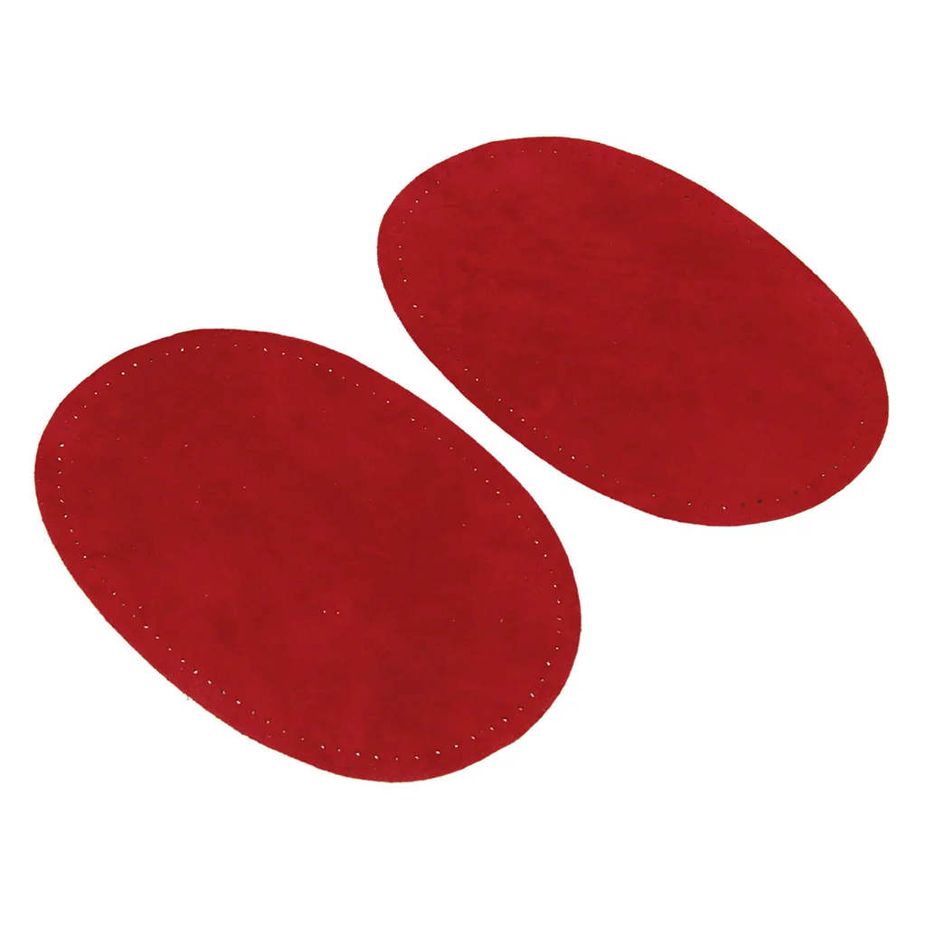 1 Pair Suede Sew-on Oval Elbow Knee Patches DIY Repair Sewing Appliques