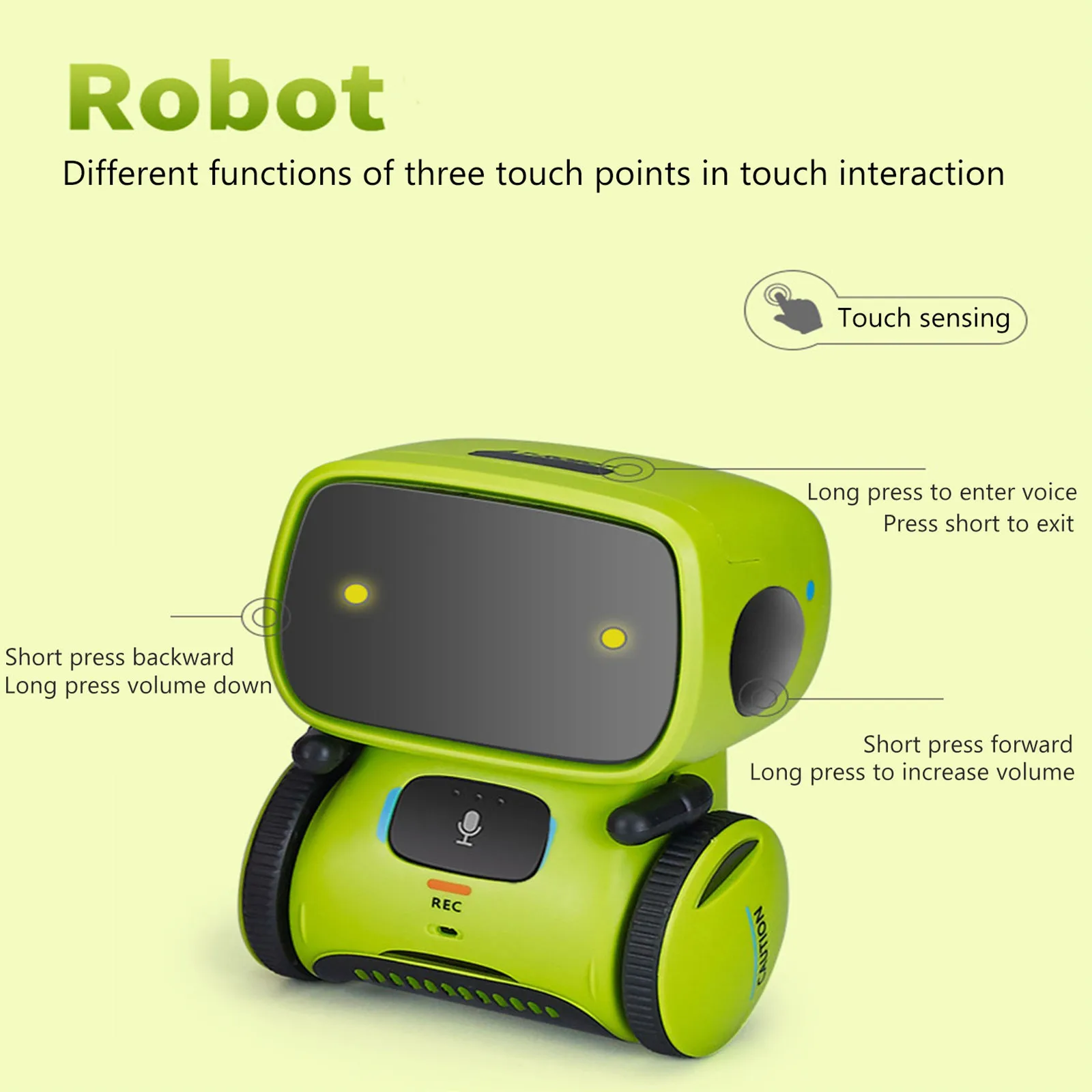 Newest Type Smart Robots Dance Voice Command 3 Languages Versions Touch Control Toys Interactive Robot Toy Gift for Children