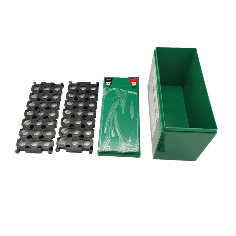 12V7Ah 8Ah10Ah12Ah Replace Lead-Acid for Lithium Battery Case Electric Sprayer Special Plastic 18650 Storage Box Green Black