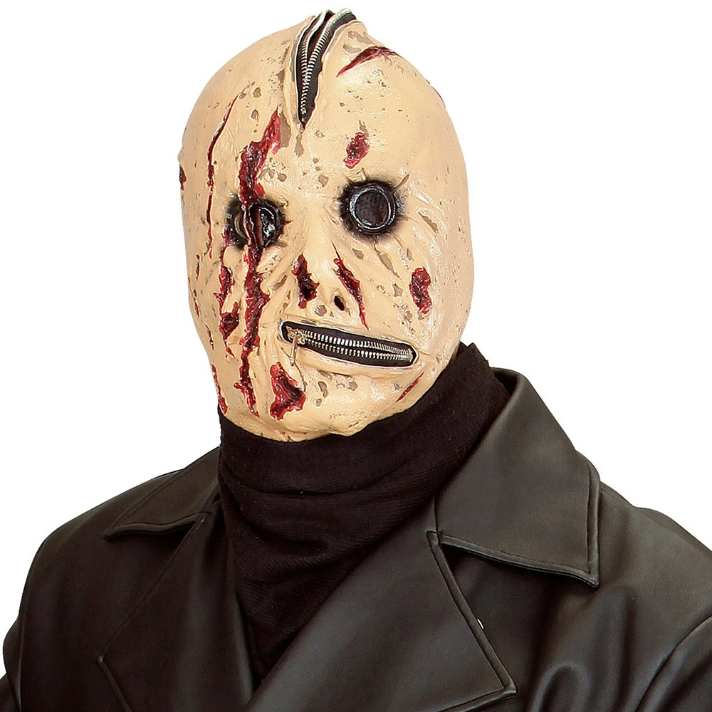 Scary Maniac Face Masks, Halloween Zombie Mask, Latex Scary, Zipper Scar Mask, Free Shipping