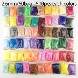 Mini contas 2.6 hama 20-80 cores, contas fanukou educacional perler brinquedo fusível contas quebra-cabeça 3d para crianças