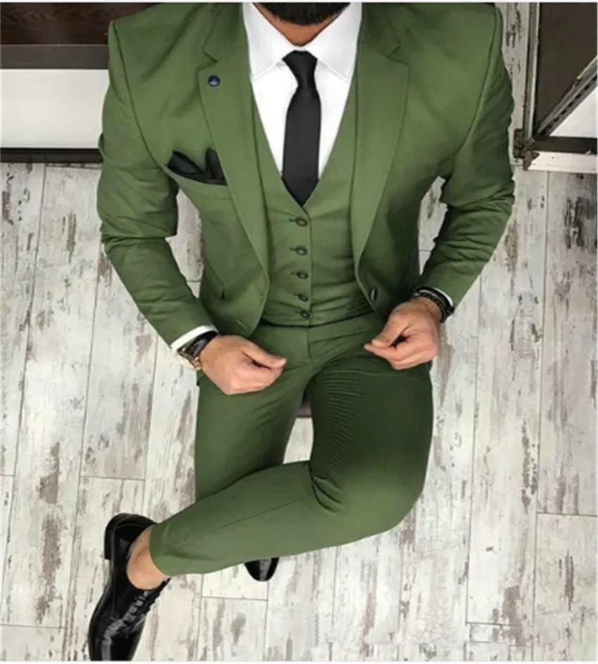 

2020 new men's dress suit wedding banquet bridegroom best man dress suit performance Suit Tuxedo Suit (jacket + pants + vest)