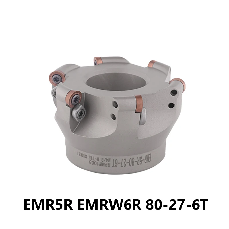 

OYYU EMR5R EMRW6R 80-27-6T EMR EMRW 5R 6R Round Nose Milling Cutter Head RPMT RPMW Carbide Inserts CNC Machining Center