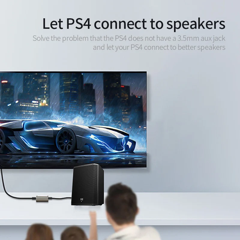 TODN Convertidor de Audio Digital a analógico, amplificador óptico RCA coaxial a L/R, adaptador