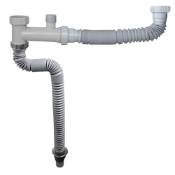 Talea Kitchen Drain Pipe Space Saving Downcomer Sink Downcomer Vegetable Washing Basin Accessories Pool Drainage GB032C002