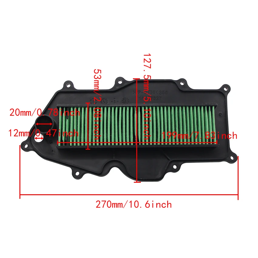 Motorcycle Air Purifier Bicycle Vacuum Cleaner For Vespa Moto Super GTS 125 150 300 4T E4 ABS 3V E3 (EMEA) (APAC)   OEM:1A007327