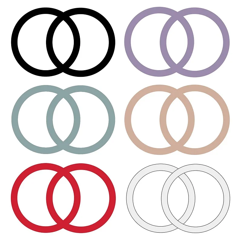 2er-Pack für Magsafe Magnetplatte Ring Universeller Metallaufkleber Unterstützt Kabelloses Laden Metallplatte für Magnet-Autohalterung – Detail 1