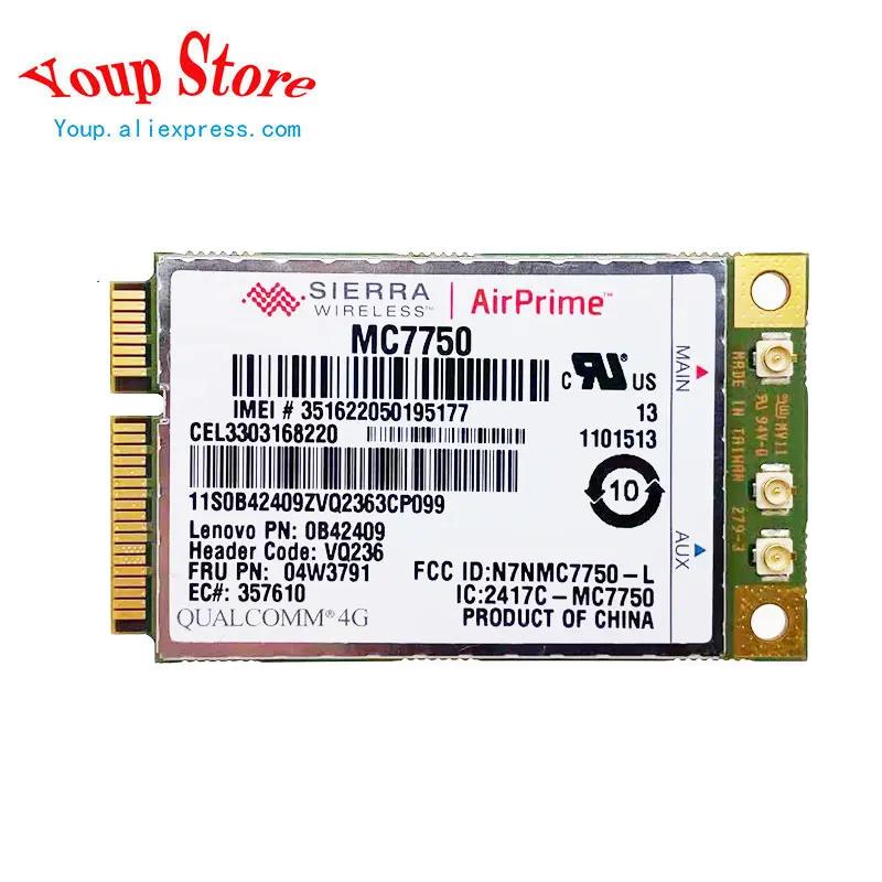 

New Original Sierra MC7750 GOBI4000 04W3791 Mini PCI-e 3G 4G HSPA 100MB LTE WLAN Card GPS for Lenovo Thinkpad X230 T430 T430S