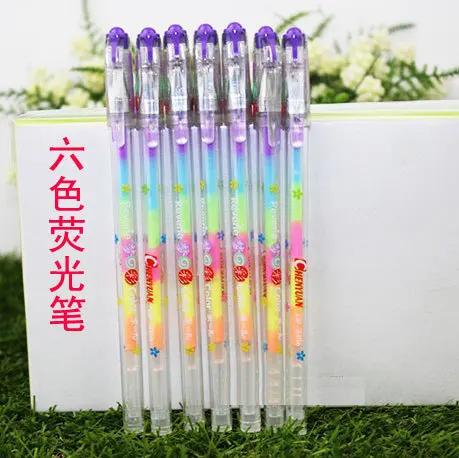 24pcs Creative stationery dream 6 color one neutral pen DIY color pen kawaii school supplies stationery