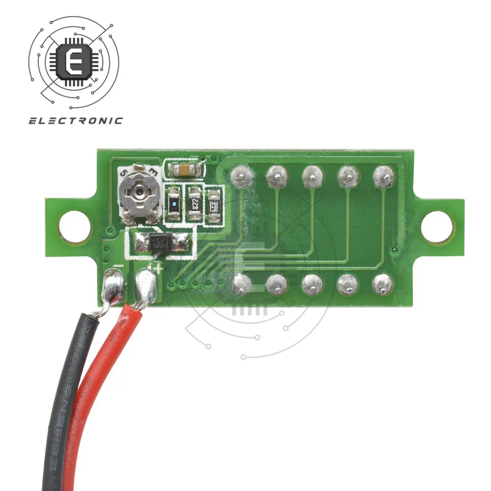 Digital Voltmeter DC 2.5V to 30V 0.28 inch Digital Voltmeter Voltage Panel Meter For 5V 6V 12V 24V Electromobile Motorcycle Car