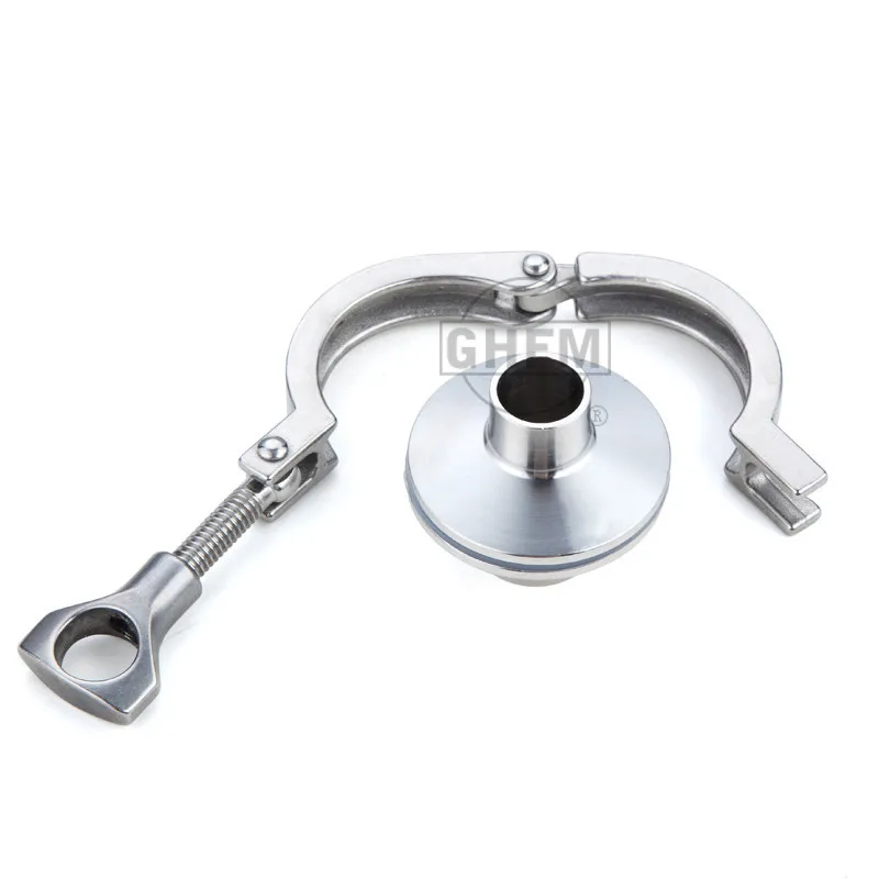 DN50 2" 304 Stainless Steel Sanitary Clamp Quick-connect Joint Sanitary Grade Chuck Quick-fit Joint Plumbing Pipe Ring Seal Set