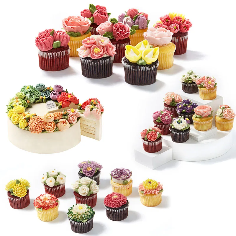 19 Pcs Cake Decorating Tools With Box Pastry Bag Supplies Cupcake for Cake Baking Confectionery Sleeve Stainless Steel