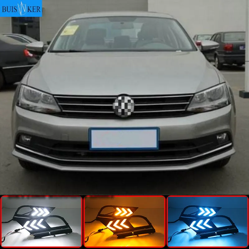 

Fog lamp For Volkswagen VW Jetta Sagitar MK6 2015-2018 car styling driving LED DRL Daytime Running Light Daylight