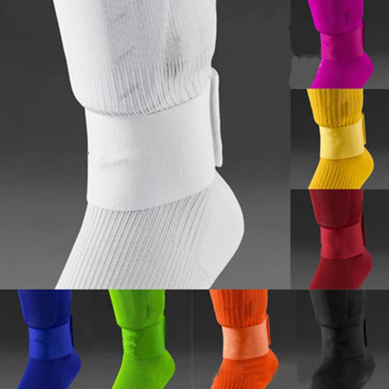 Ajustável Futebol Shin Guard, fita bandagem fixa, evitar cair fora, elástico Sports Bandage, Legwarmers Segurança, 5 cores