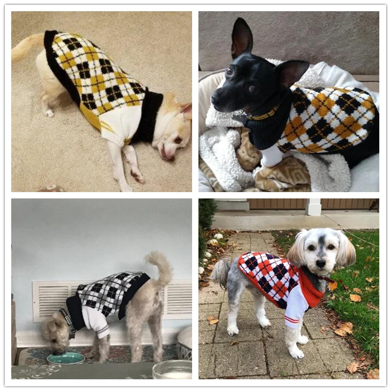 Benepaw Cosy Plaid Dog Sweaters For Small Medium Dogs Fashion Autumn Winter Christmas Pet Jumper Pullover Cat Puppy Clothes