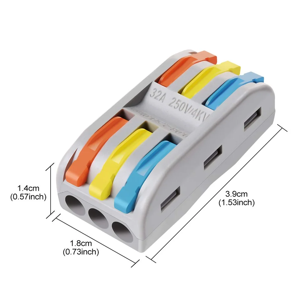 10/20pcs Line Electrical Connectors Wire Block Clamp Terminal Cable New Mini Terminal Block Cable Splitter Spl-2 Spl-3 Spl-4/5