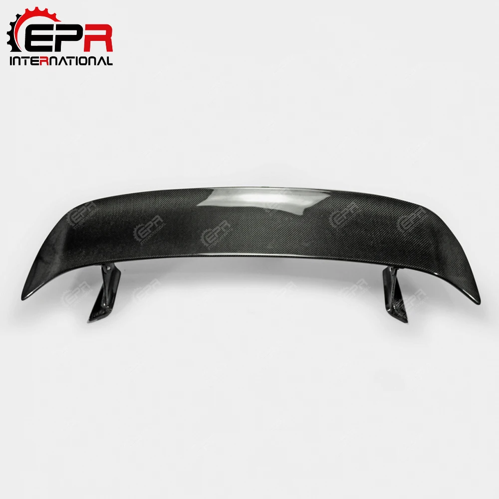 For Nissan R35 GTR Esprit Style Carbon Fiber Rear Spoiler ESP Fibre Wing Glossy Finish Trunk Splitter Trim Body Kit Tuning Part