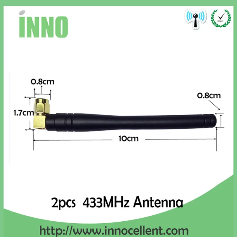 EOTH 2pcs 433mhz antenna 3dbi sma male lora antene 10cm pbx iot module lorawan signal receiver antena high gain