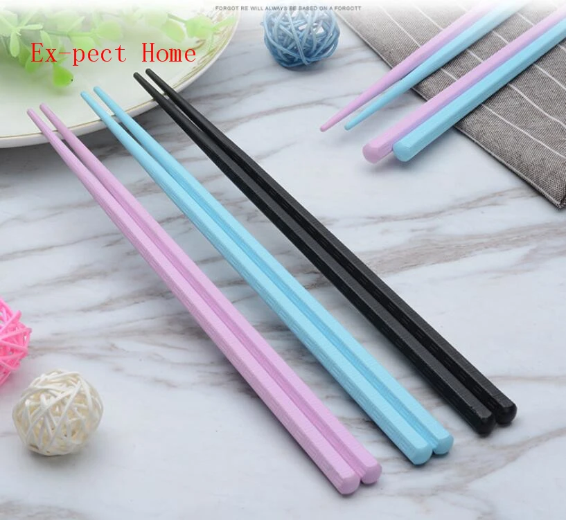 wholesale 1000pair sushi chopsticks Reusable Japanese Non-Slip Hashi chop sticks glass fiber black blue pink chopstick