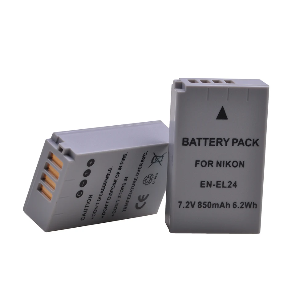 

850mAh EN-EL24 EN EL24 ENEL24 Battery for Nikon 1 J5 1J5 DL18-50 DL24-85 Digital Cameras