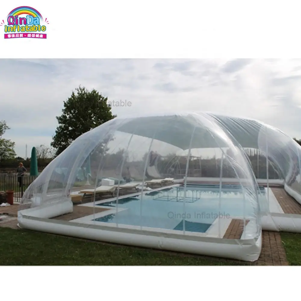 

Inflatable Outdoor Large Pool Cover Transparent Inflatable Air Dome Tent For Swimming Pool