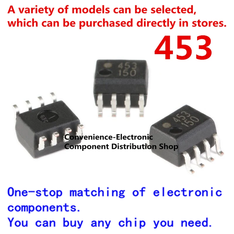 10 Stks/pak Gloednieuwe Originele 0453 453 HCPL-0453 SOP8 Smd Surface Mount Rijden Optocoupler Geïntegreerde Circuit