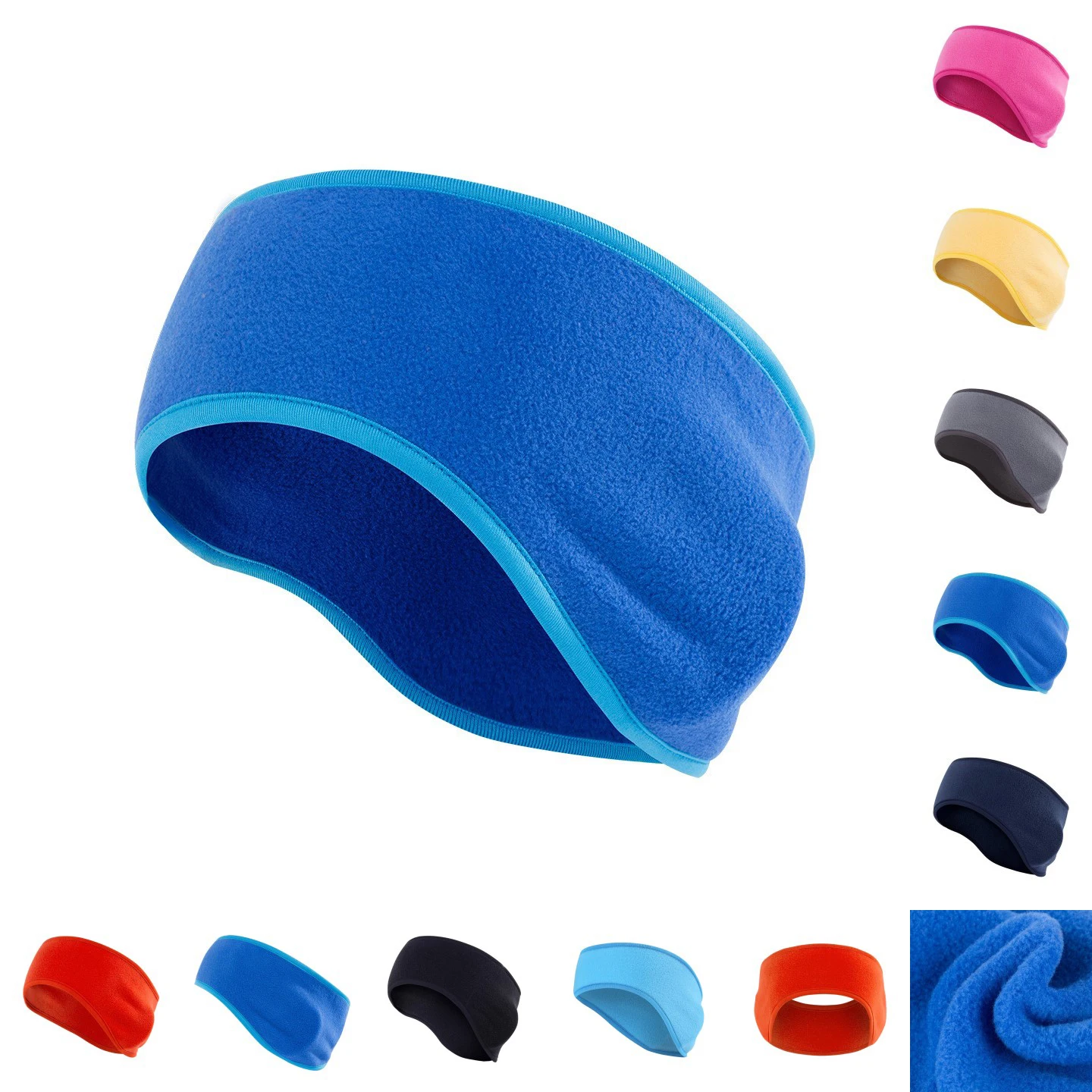 Winter Ski Headband Bicycle Earmuffs Running Hat Warm Outdoor Bike Ear Cover Fleece Head Hair Band Cap Jogging Sports Headwear