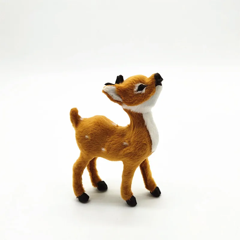 

Милая имитационная модель оленёнка сика для домашнего декора, плюшевая и пластиковая, подарок ручной работы (приблизительно) 11x4x13 см XF2725