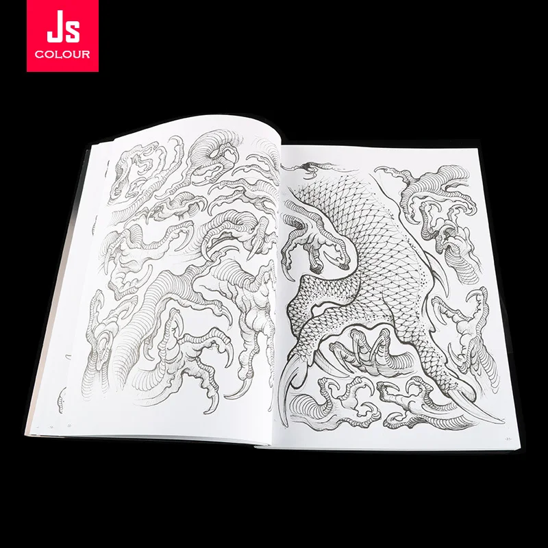 

Newest Tattoo Book Album Dragon Claws Tattoo Accessory For Body Art Pattern Clear Line Design Template Tattoo Beginners Teaching