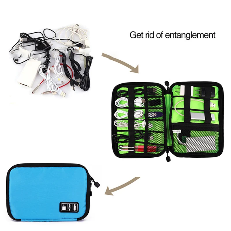 Portable Cable Organizer Bag Travel Digital Electronic Accessories Storage Bag USB Charger Power Bank Holder Cable Case Bags