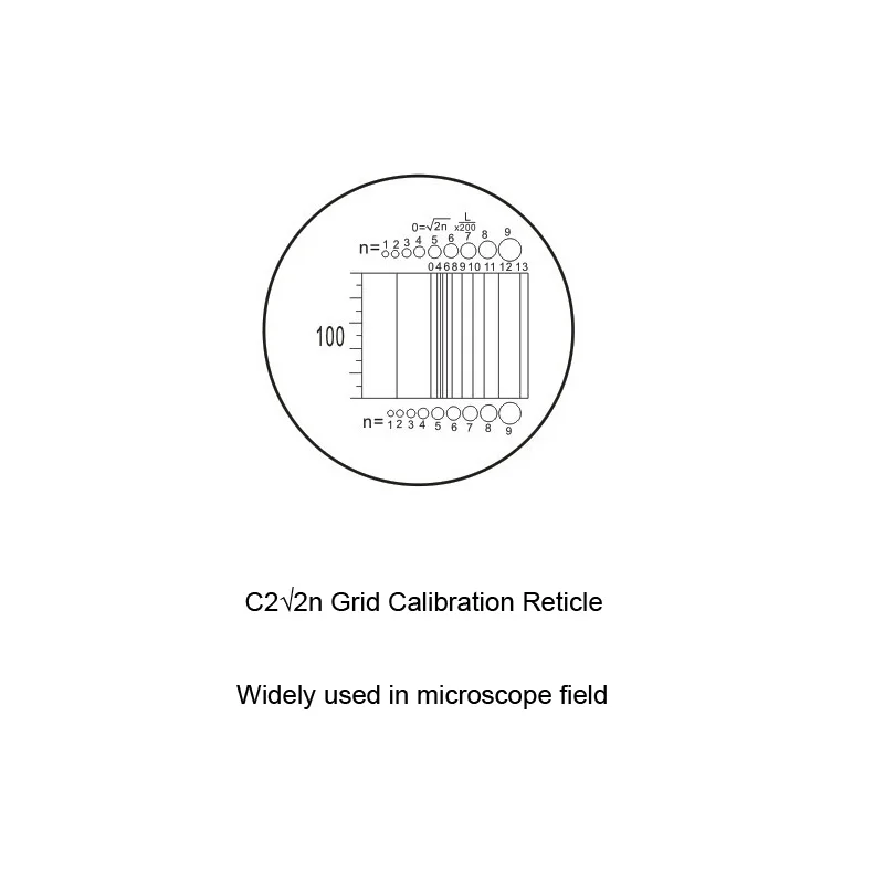 2 Stück C1-C7 Mikroskop-Kalibrierobjektträger, Retikul-Mikrometer, biologisches Messkalibrierlineal – Detail 5