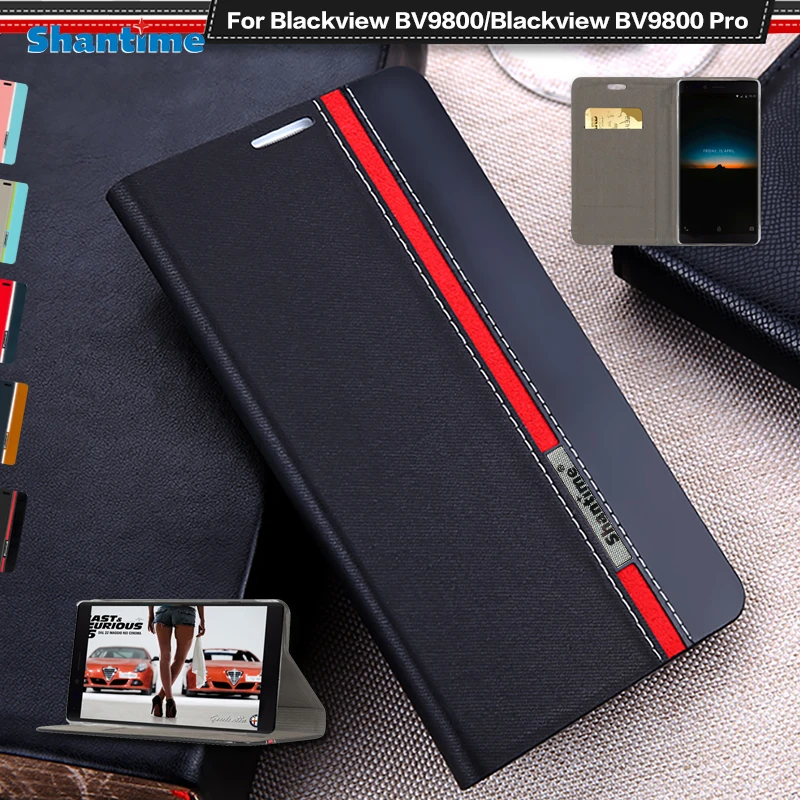 Luxury PU Leather Case For Blackview BV9800 Flip Case For Blackview BV9800 Pro Phone Case Soft TPU Silicone Back Cover