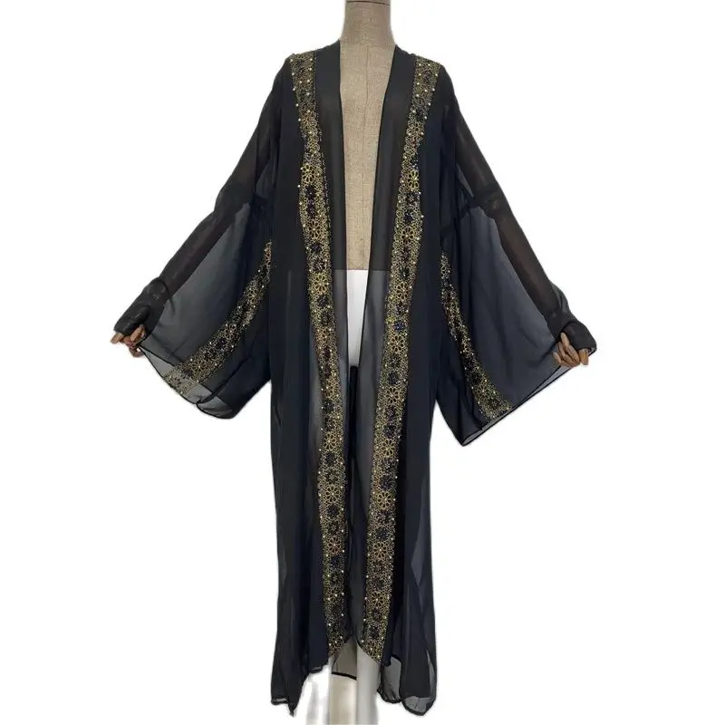 European 2022 WINYI Women Cardigan Loose Long Dress Cocktail Party Boho Maxi beach Holiday Batwing Sleeve kimono Robe dabaya