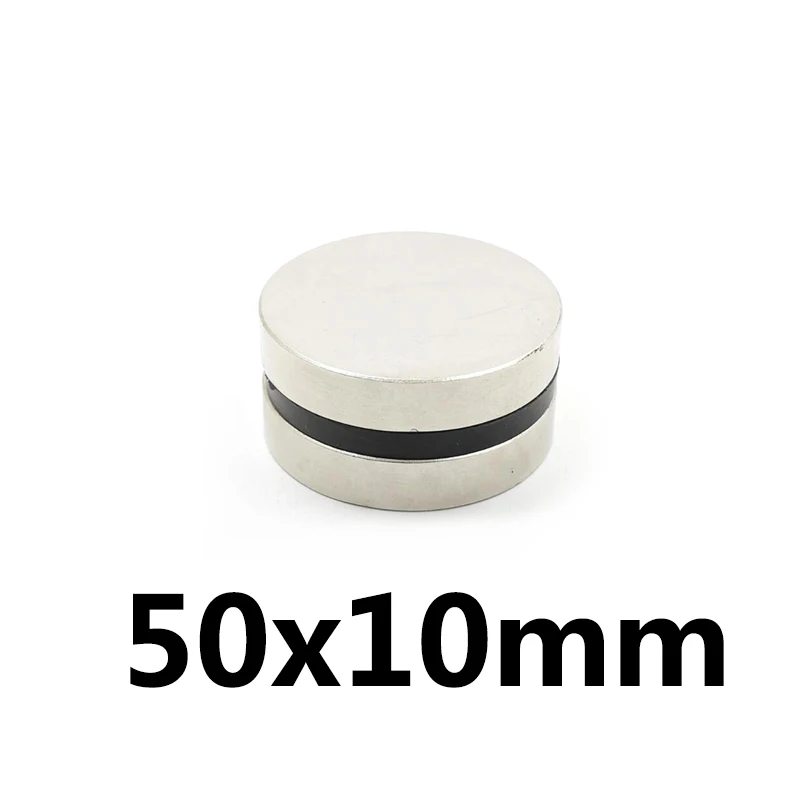 

1/2/3PCS 50x10 mm Super Powerful Strong Magnetic 50mmx10mm Permanent Neodymium Magnets 50x10mm Big Round Magnet 50*10 mm