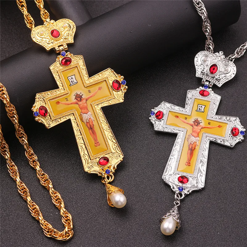 Orthodox Cross Catholic Decor Ornament Pectoral Cross For Priests Church Articulos Religiosos Catolicos крестик православный