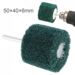 Drill 6mm Pad Grinding Sanding Head Flap Wheel Mounted Polishing Brush Wheel for Stainless Steel / Aluminum Grinding Polishing