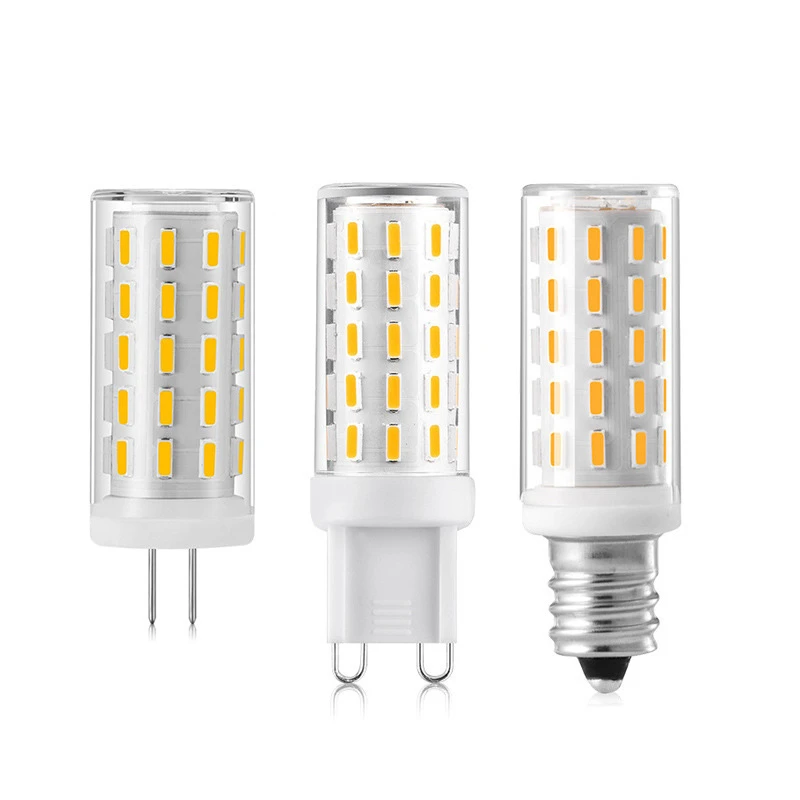 

No Flicker G9 led light bulb AC110-240V 7W 54LEDs SMD 4014 G4 LED Corn Bulb Lamp High Power E14 LED Spotlight for Crystal light